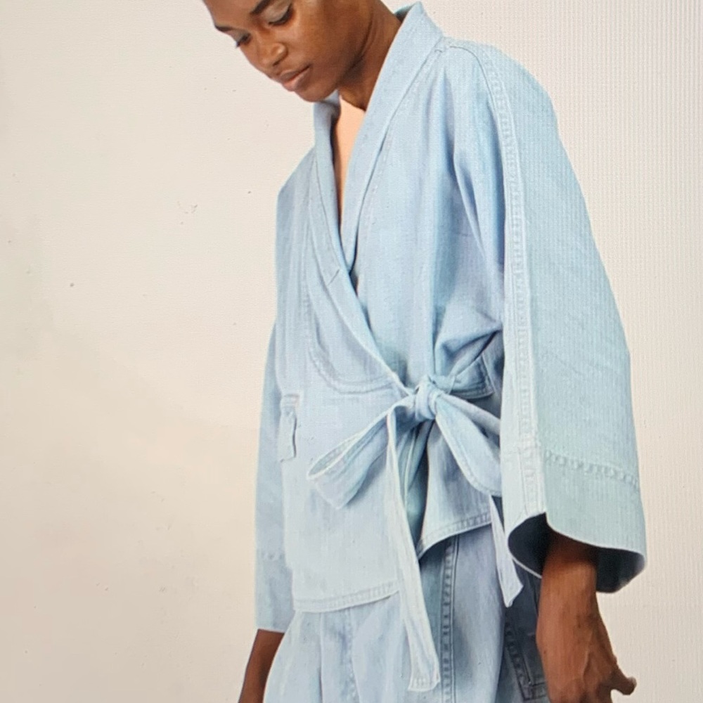 Denim coffee jacket